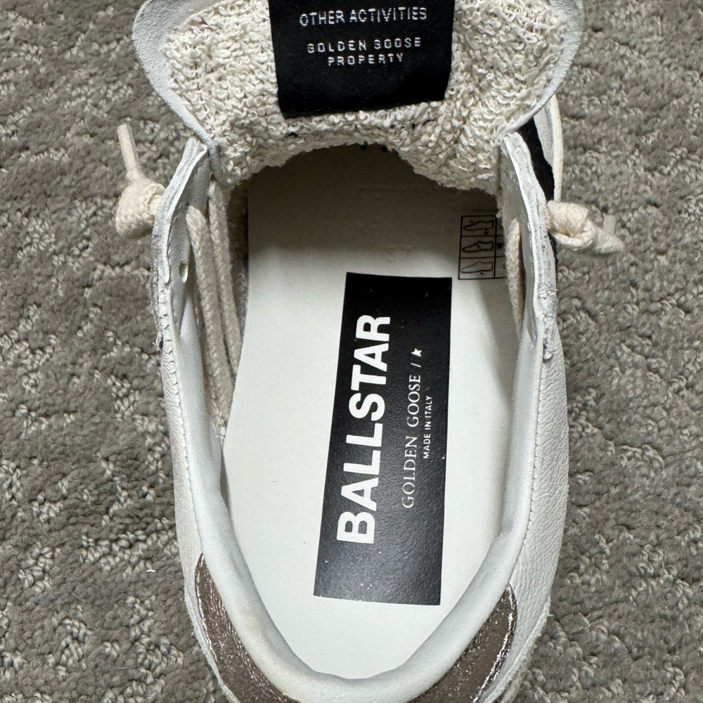 Golden Goose White and Black Sneakers - WORN ONLY ONE TIME!! - Picture 4 of 7